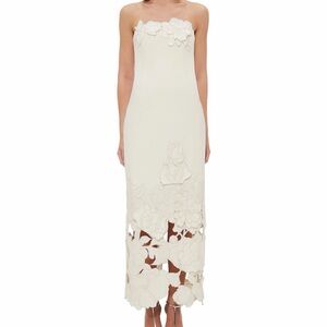 Leo Lin Rayna Floral Appliqué Maxi Dress
